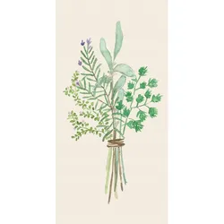 IB Laursen Servietten 10x20 cm Kräuterstrauß 16er, 10 x 20 cm, Packung mit 16 Stk