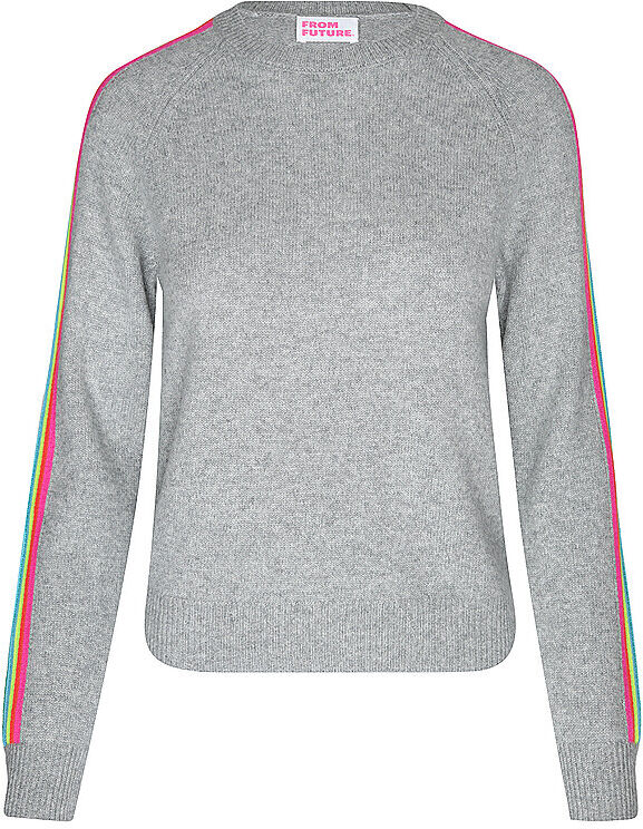 FROM FUTURE Kaschmirpullover  hellgrau   XL XL