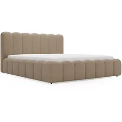 POLSTERBETT Smile 160x200 Bouclé-Stoff Braun