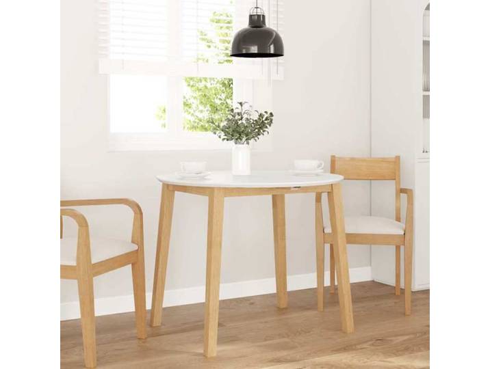 HTG@ Table de cuisine seule - Meuble de cuisine - naturel bois massif et caoutchouc ##377