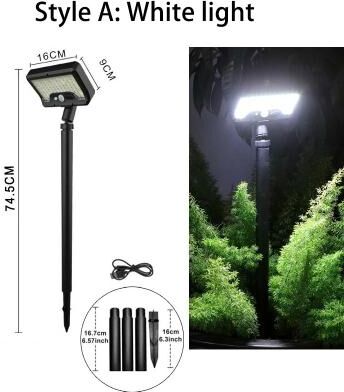 Uplift Picks 92 LED Solar Pathway Lights With Motion Sensor And Adjustable Angle white Light (a)