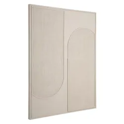 Wandpaneel Elyn aus Holz, modernes Design, beige und creme, Large, für Dein Zuhause