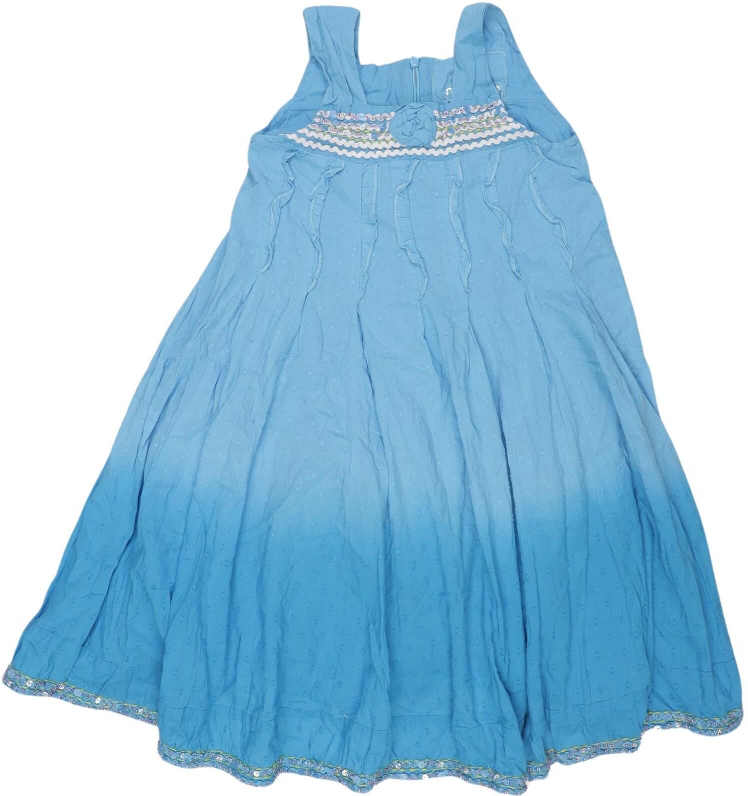 Staccato Mädchen Kleid, Hellblau, Gr. EU 110, Baumwolle - Second Hand