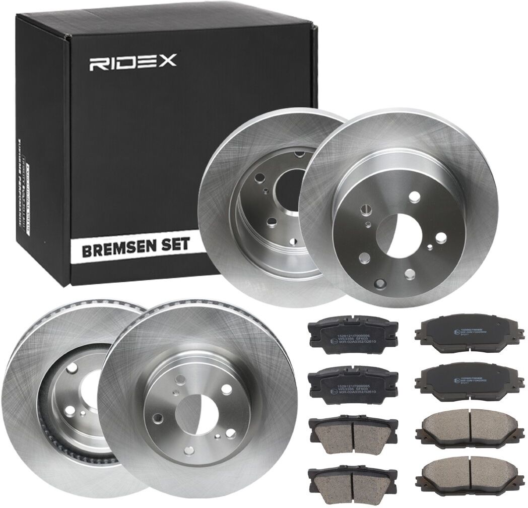RIDEX 3405B1736 Brake discs and pads set