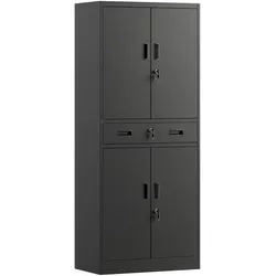 METALLSCHRANK Stahl Schwarz