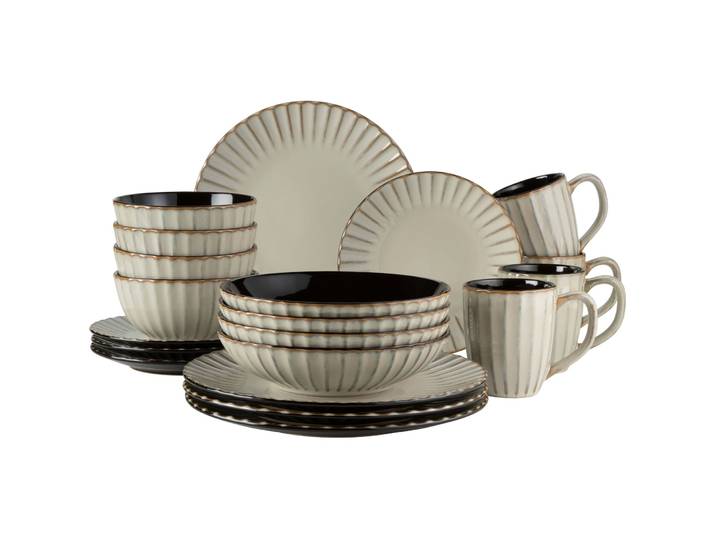 MÄSER Geschirr-Set Confino braun/beige Steinzeug 20 Stk