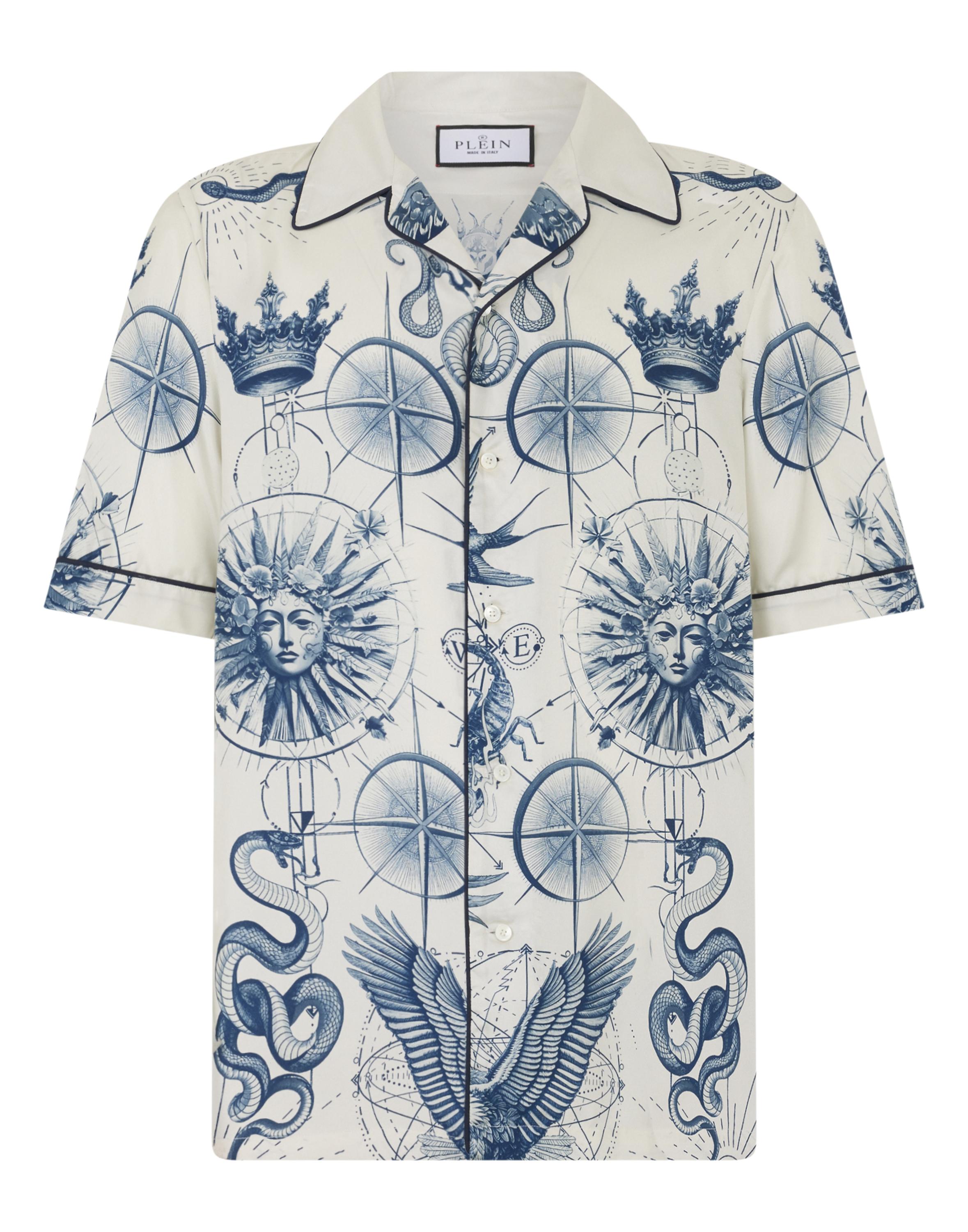 Silk Bowling Shirt All-Over Tattoo