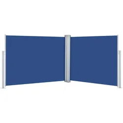vidaXL Ausziehbare Seitenmarkise Blau 140 x 1000 cm