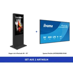 Hagor vis-it Bundle iiyama ProLite LH5566UHSB-B1AG - Indoorstele Portrait 55 Zol...