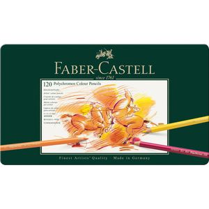 Faber-Castell Buntstifte Polychromos 110011, farbig sortiert im Metalletui, 120 Stück