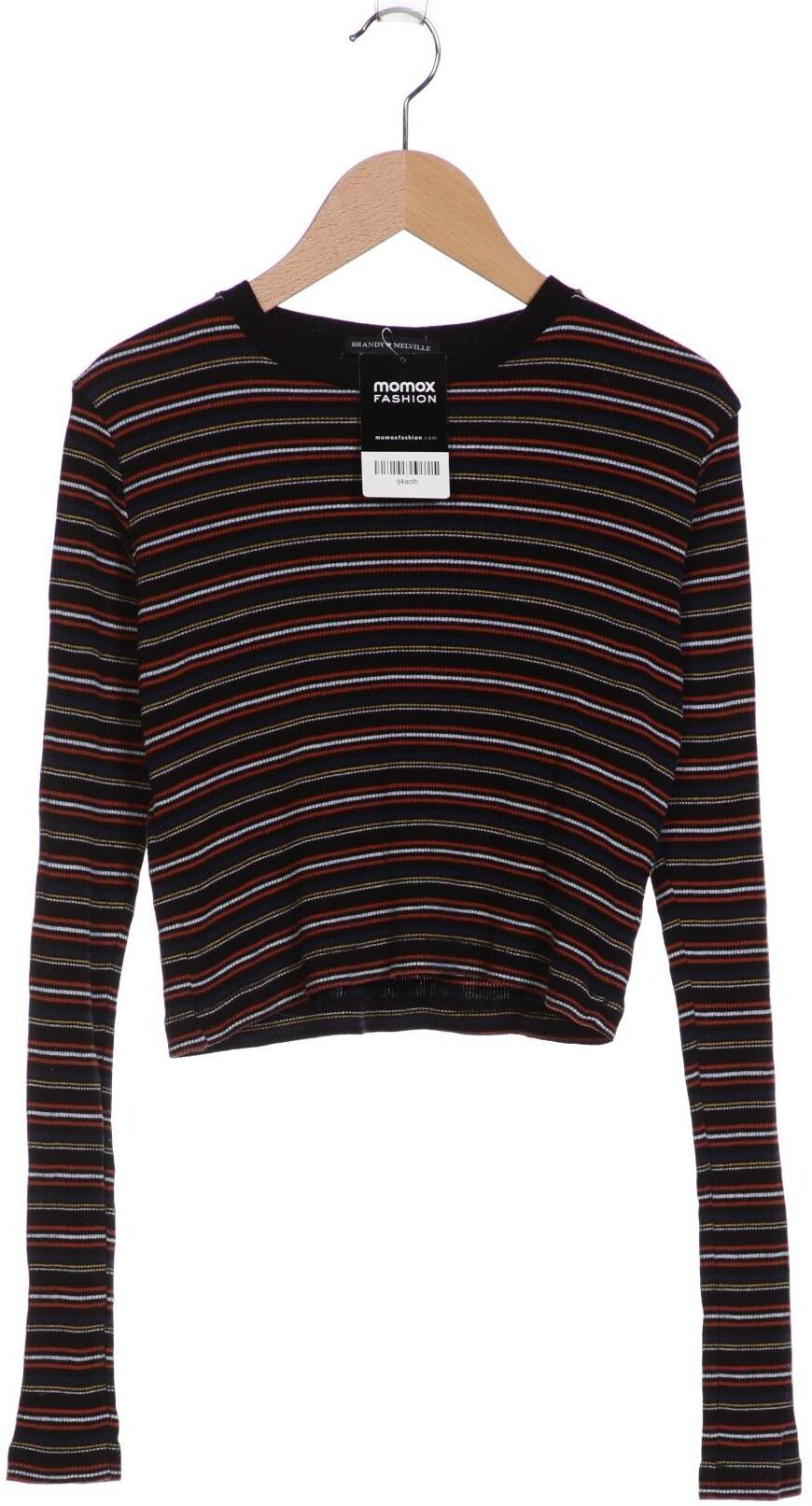 Brandy Melville Damen Langarmshirt, Schwarz, Gr. S, Baumwolle - Second Hand