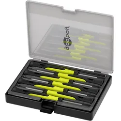 Goobay Tools Präzisionsschraubendreher-Set, 7-tlg., CV-Stahl, Flach- und Kreuzschlitz, Box
