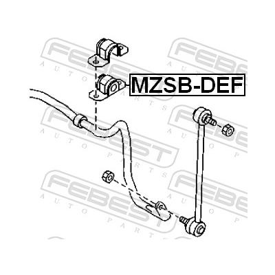 FEBEST Lagerung, Stabilisator MZSB-DEF Vorderachse für MAZDA
