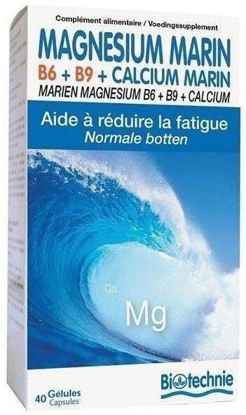 Biover Marine Magnesium+B6+B9 40 caps