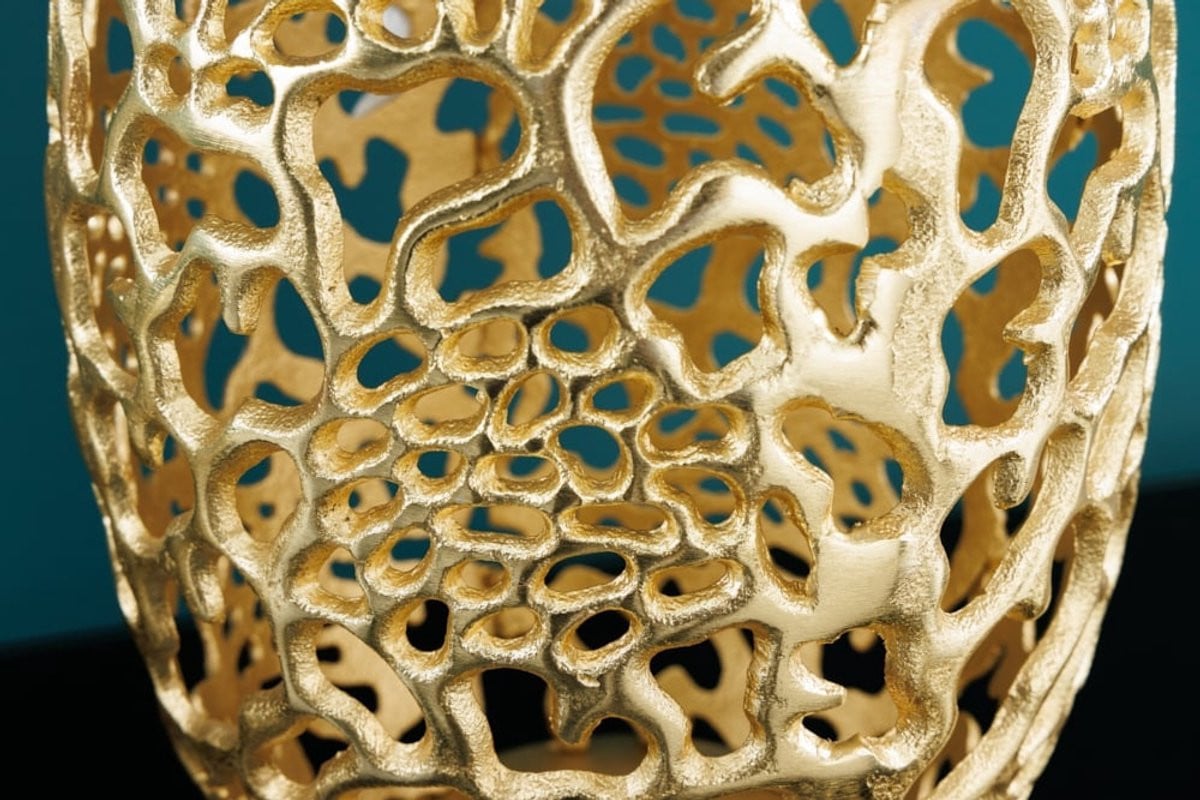 Invicta Interior Filigraan Design Vaas Abstract Blad Goud 40 cm