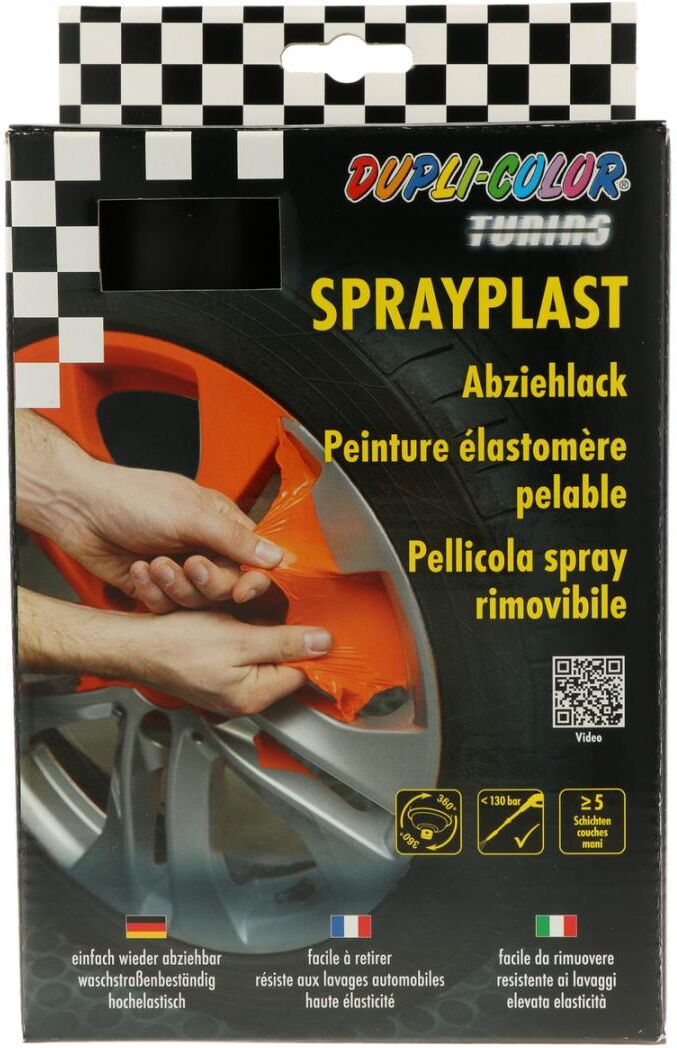 european aerosols DUPLI-COLOR SPRAYPLAST Set schwarz matt