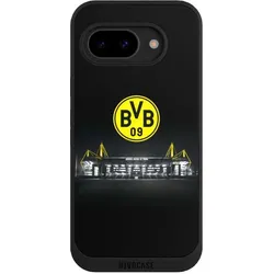 Nivocase Handyhülle für Google Pixel 9a Hülle NIVOpure Case Schwarz BVB Borussia Dortmund Stadion (Google Pixel 9a), Smartphone Hülle, Schwarz