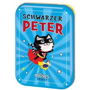 Moses Kartenspiel 90296, Schwarzer Peter, ab 4 Jahre, Metalldose, 2-6 Spieler