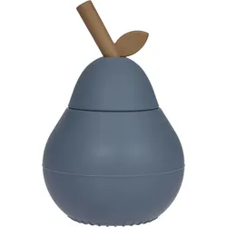Pear Trinkbecher mit Strohhalm, blau