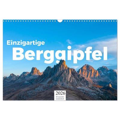 Einzigartige Berggipfel (Wandkalender 2026 DIN A3 quer), CALVENDO Monatskalender