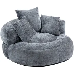 SITZSACK in Chenille mit 3 Kissen