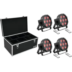 EUROLITE Set 4x LED SLS-7 HCL Floor + Case TDV-1