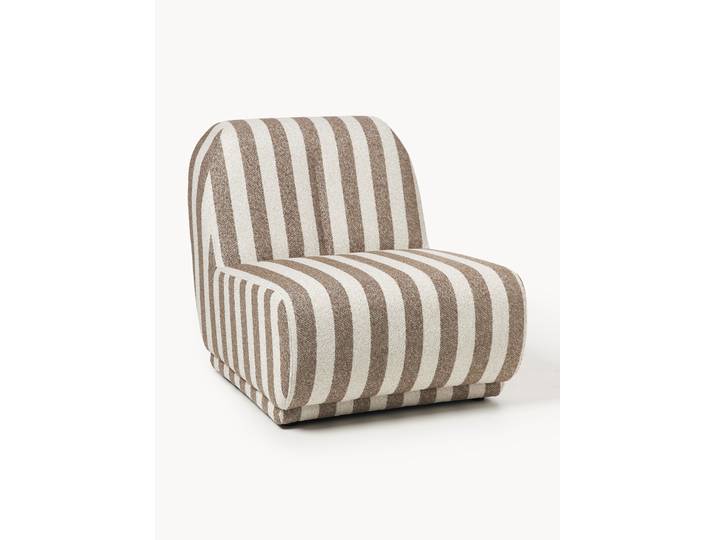 Gestreifter Bouclé-Loungesessel Emie