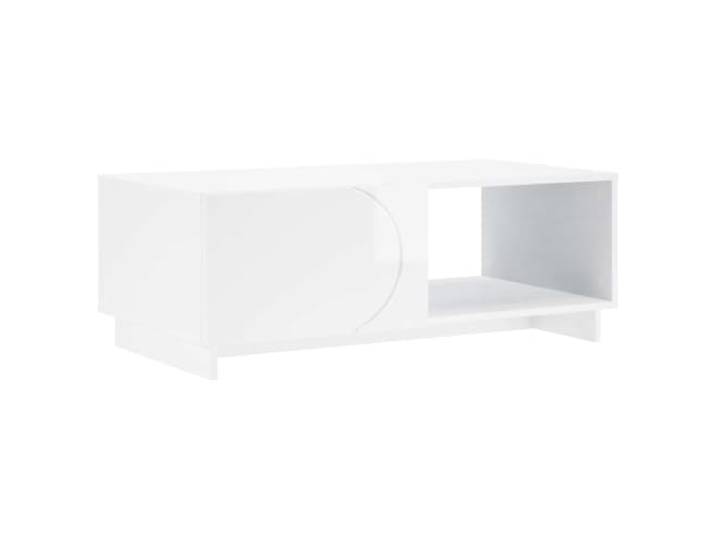 Wohnzimmertisch Couchtisch Hochglanz Weiß 95 x 50,5 x 35 cm Holzwerkstoff