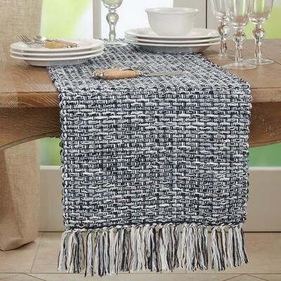Saro Lifestyle Woven Design Long Table Runner
