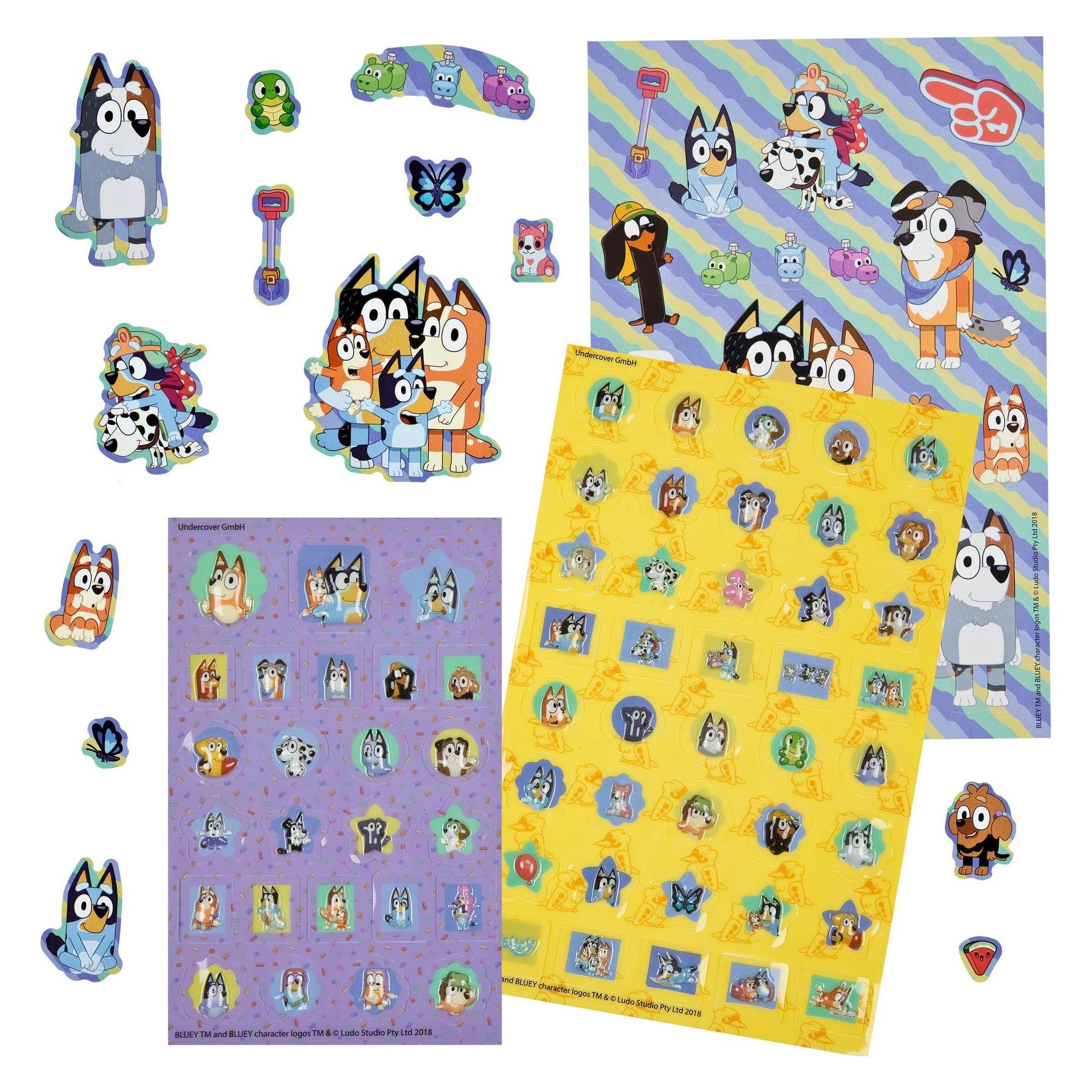 Undercover Super Sticker Set Bluey - 500+ Stück. (500 Sticker) (BLUI0037)