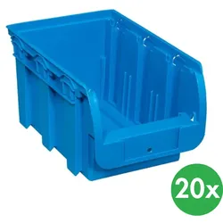 Sichtlagerkästen COMPACT, 154 x 235 x 125 mm, 20 Stk., blau