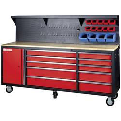Holzmann Maschinen WEWA2130 Werkbank Herstellerfarbe: Rot, Anthrazit