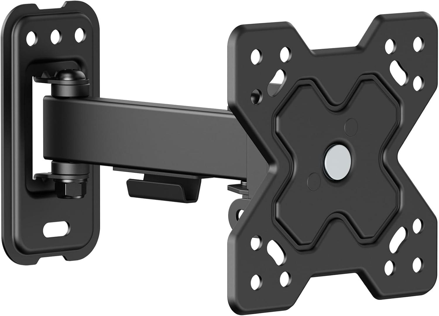 Puremounts Universele Monitor Muurbeugel - Kantelbaar en Draaibaar - Voor 13-32 inch schermen - Max. VESA 100x100mm - Tot 20 kg - Zwart