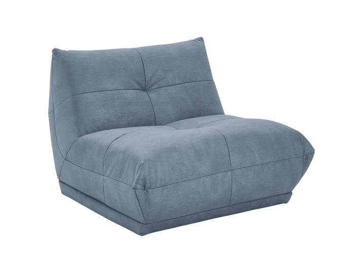 Livetastic Sofaelement, Blaugrau, 2-Sitzer, 105x80x112 cm, Made in EU, Rücken echt, individuell planbar, Wohnzimmer, Sofas & Couches, Sofas, Modulsofas