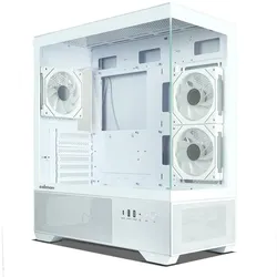 Zalman Boitier Moyen Tour ATX Chronix v2 avec panneaux vitrés (Blanc) (ATX, Mini-ITX), PC Gehäuse, Weiss