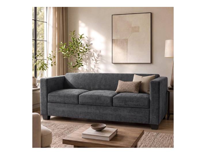MCW 3-Sitzer Lille-3er-C, Abgerundete Ecken und Kanten, Moderner Lounge-Stil