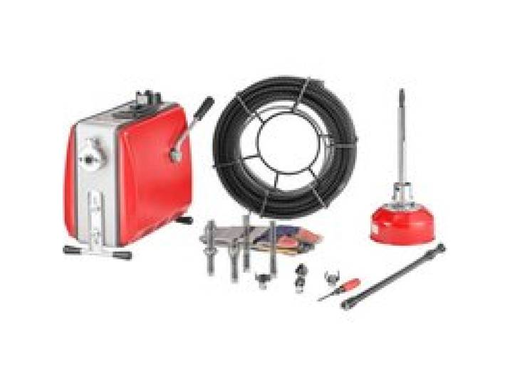 VEVOR Elektrische Rohrreinigungsmaschine, 500 W, 1400 U/min, Abflussreiniger, 20 m x 16 mm & 5 m x 9,5 mm Federkabel, 0,4 m x 16 mm flexible Feder & 8 Schneider, für Rohre mit 50–110 mm Durchmesser