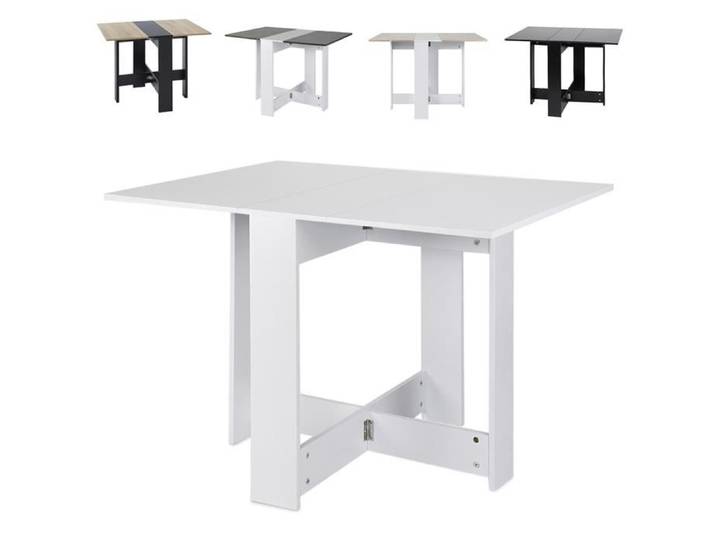 Table Pliante - OHMG - 103x76x73.4cm - 4 Places - Panneaux de Particules - Blanc