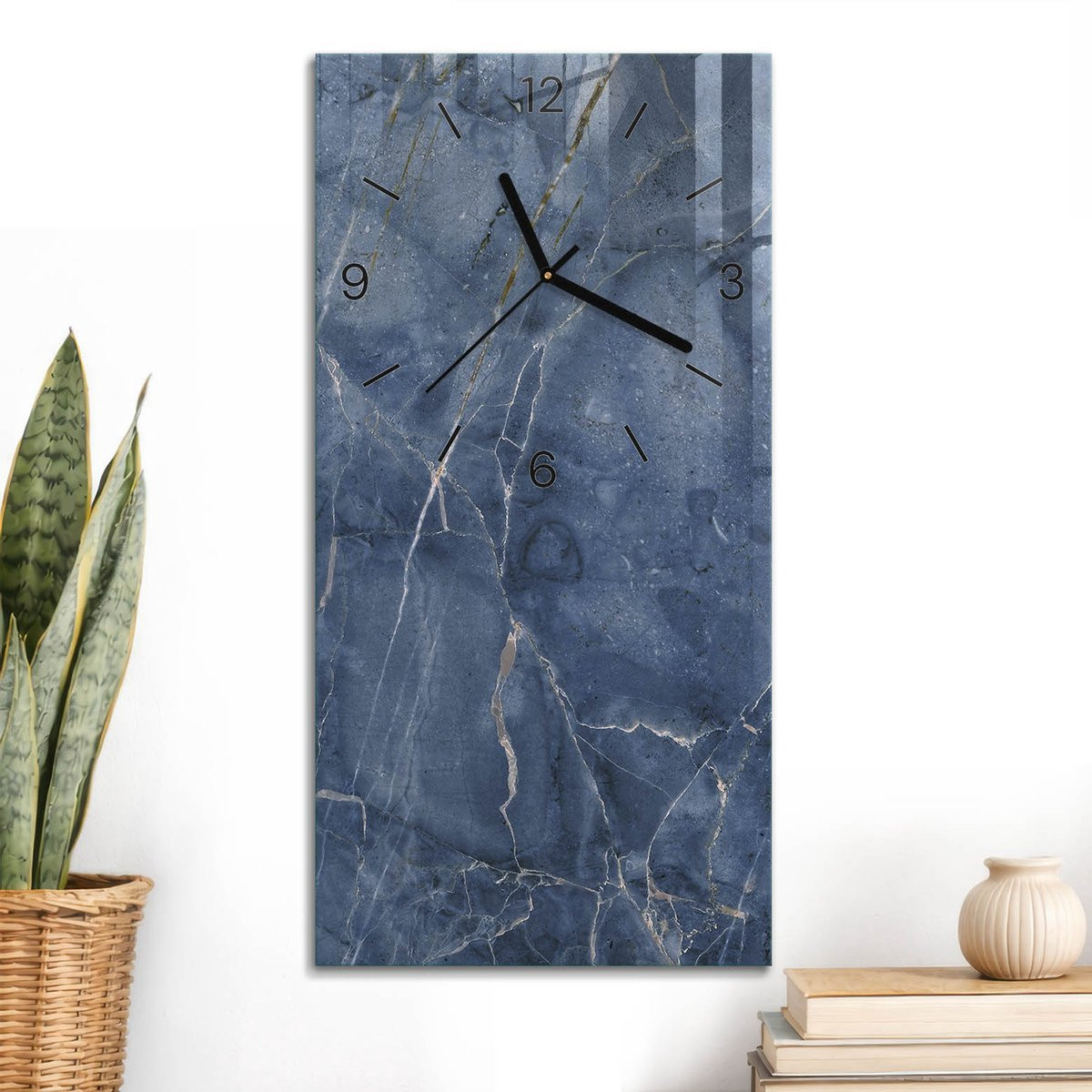 ArtPrintCave Marine Glazen Klok - Rechthoekige Wandklok met Natuurprint - B/D/H: 60 x 30 cm