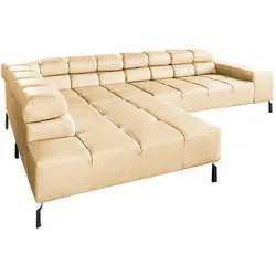 ECKSOFA NELSON Beige Leder