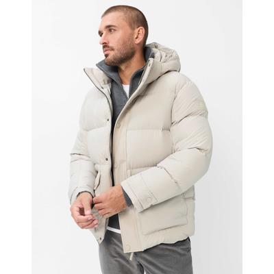 Steppjacke BRAX "Style", Herren, Gr. M, weiß, Web, 100% Polyester, Jacken Steppjacke