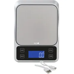 Eva Küchenwaage Präzision weiß Edelstahl 3kg 0,1g