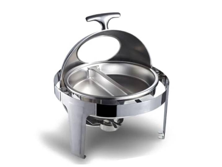 Kommerzieller Buffetserver mit sichtbarem Fenster, 6 l Chafing Dish Speisenwärmer aus Edelstahl 304 for Partys, Hochzeiten, Restaurants