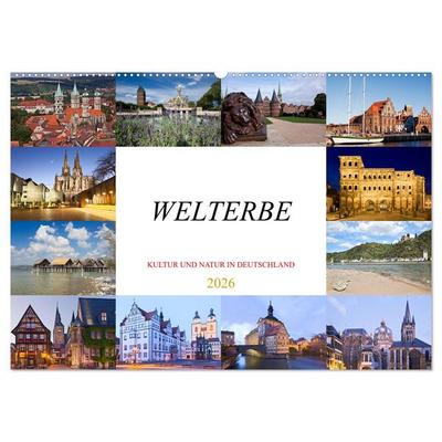 Welterbe - Kultur und Natur in Deutschland (Wandkalender 2026 DIN A2 quer), CALVENDO Monatskalender