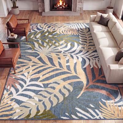 JONATHAN Y Tropics Palm Leaves Indoor/Outdoor Rug
