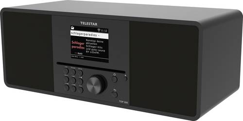 Telestar TOP 300 Schwarz Internet CD-Radio Internet, DAB+, UKW USB, WLAN, Internetradio, DAB+, CD, Bluetooth, AUX Inkl