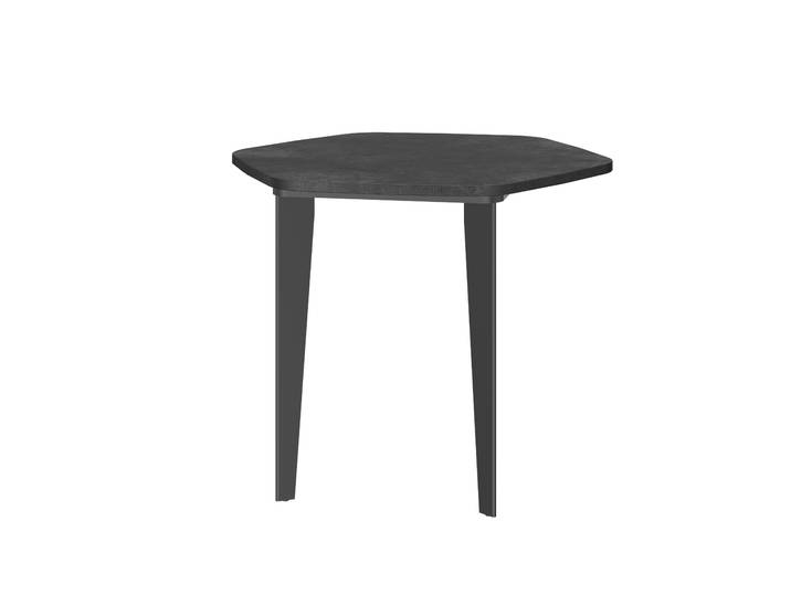 Retour convivialité hexagonal pour bureau direction Fusion - L.92 x P.100 cm - Noir