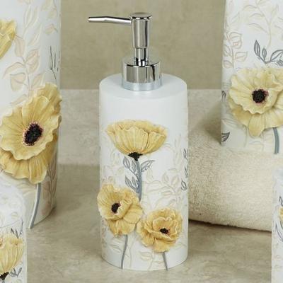 Avanti Linens, Inc Marielle Lotion Soap Dispenser Yellow , Yellow