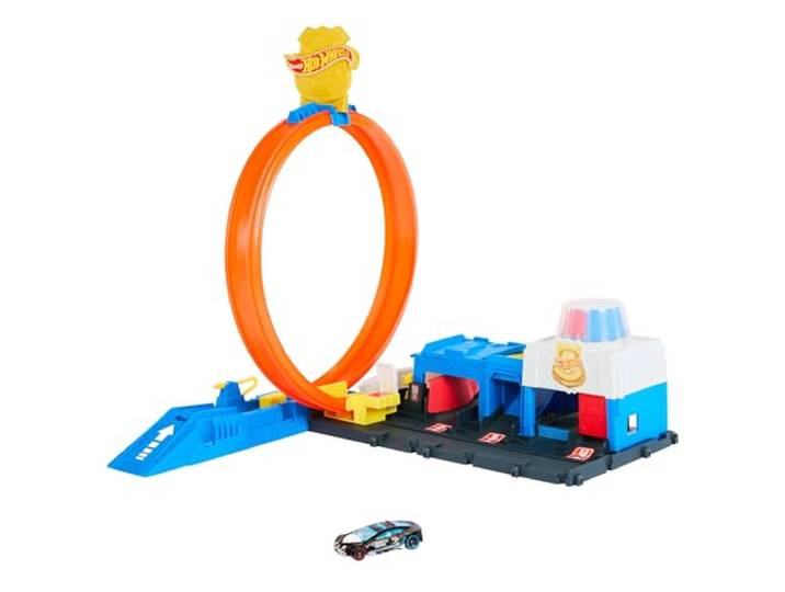 Hot Wheels City Super politiebureau speelset met speelgoedauto