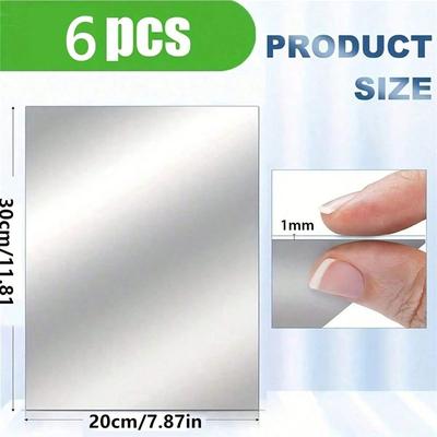 Inspire Essentials Self Adhesive Acrylic Mirror Wall Tiles Set 5